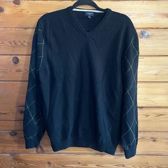 Burberry Golf 100% lambs Wool Argyle Sleeve V neck Size XL - Picture 1 of 9